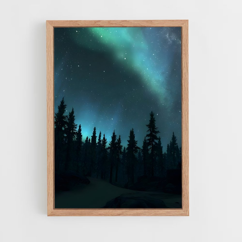 Poster Aurora borealis envoûtante – affiche Univers (vue 4)
